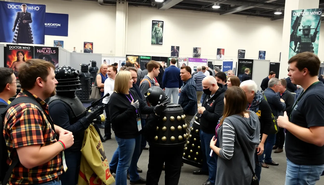 A dramatic scene unfolds as the Daleks execute their plans for domination, embodying themes of tyranny and destruction