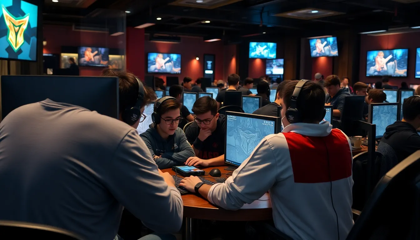 Analysts closely monitoring gameplay during a Dota 2 tournament, evaluating how the latest patch influences team strategies and player performance