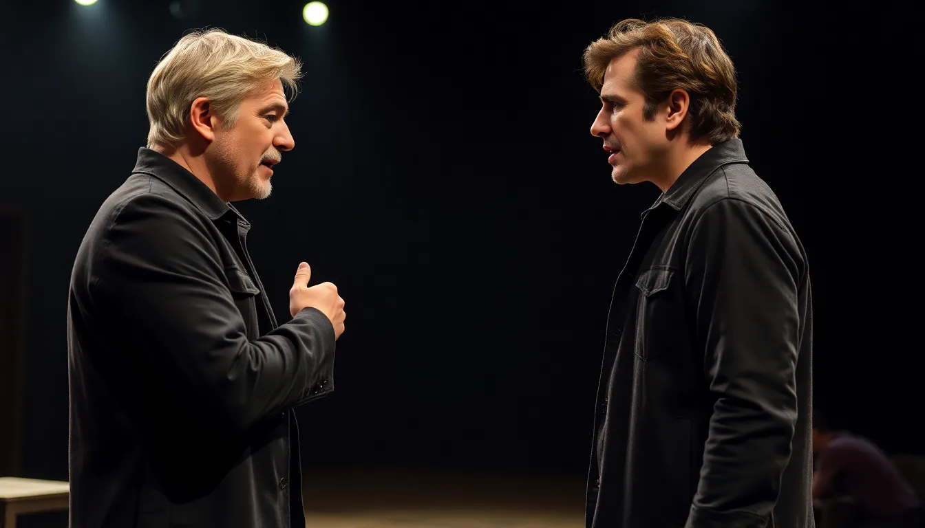 The characters confront their insecurities during a dramatic moment, set against a backdrop of economic uncertainty that amplifies their conflicts
