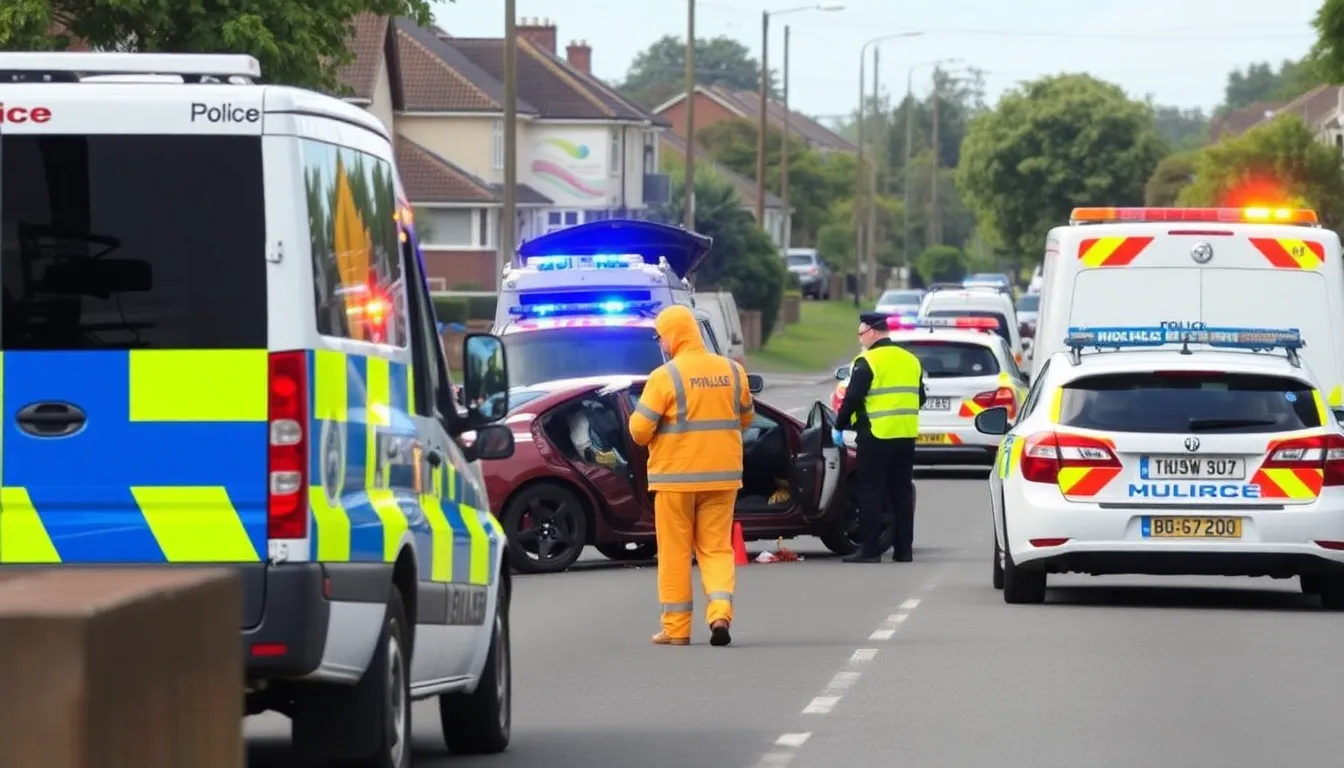 Emergency responders attend to the scene of a car accident in Dylan Carter's hometown, where the 24yearold singer from The Voice tragically lost his life.