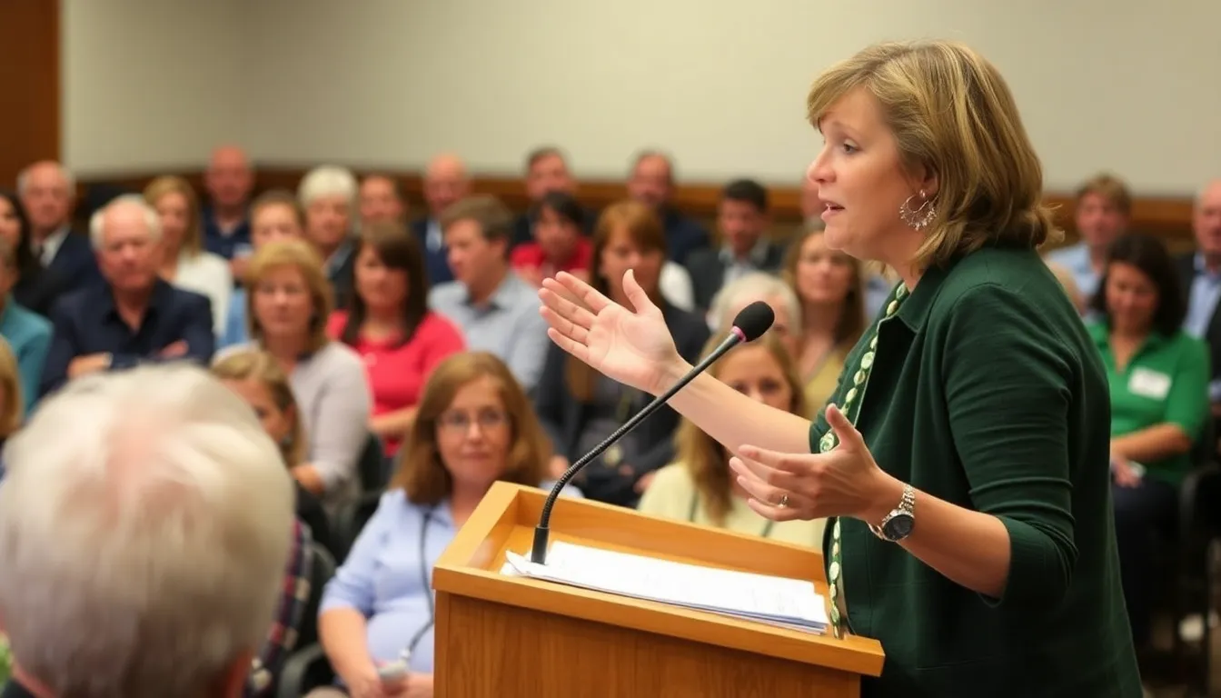 Ecoresidents gather to voice their support for sustainable landscaping practices, advocating for a ban on artificial grass due to its environmental risks and plastic pollution