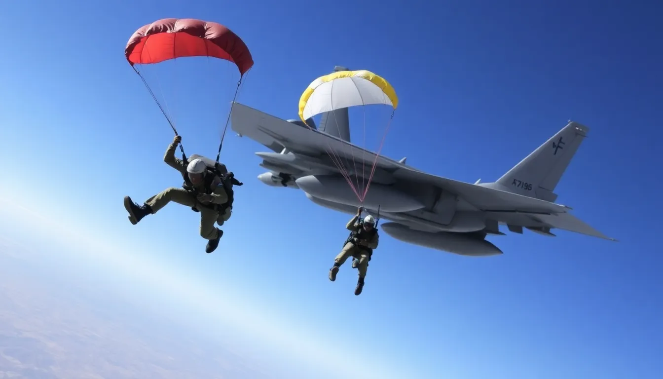 The F15E Strike Eagle showcasing its advanced ejection system designed for safe crew exits
