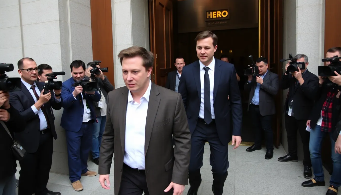 Elon Musk and Sam Altman are seen entering the Oakland courthouse, surrounded by reporters and cameras, as the highprofile OpenAI trial begins.