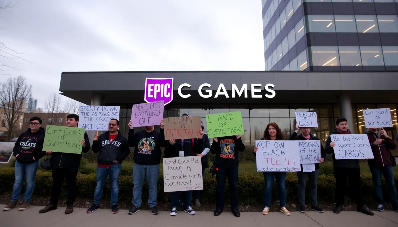 A group of Epic Games employees expressing their frustration and disappointment over the treatment of a colleague battling terminal brain cancer