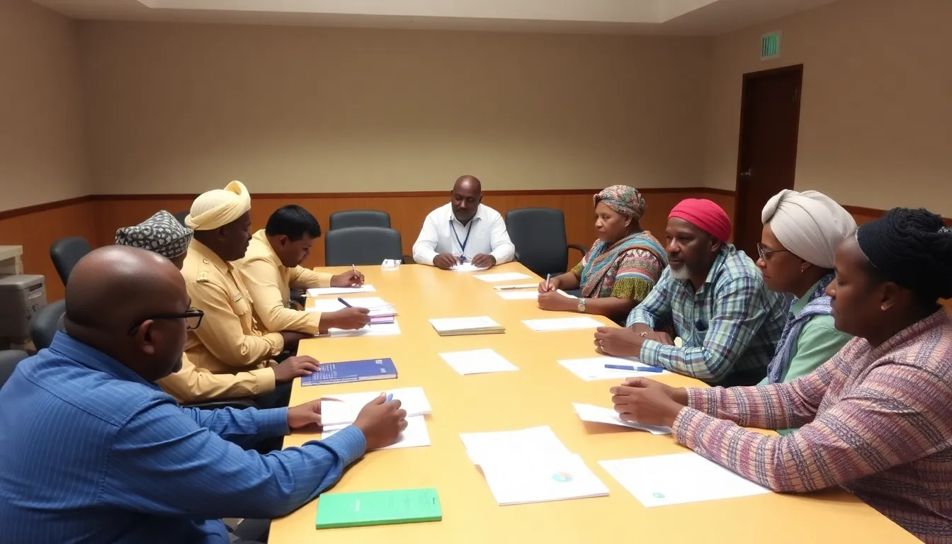 A collaborative meeting among global health organizations emphasizes the importance of international cooperation in disease eradication efforts, with stakeholders discussing strategies and sharing insights