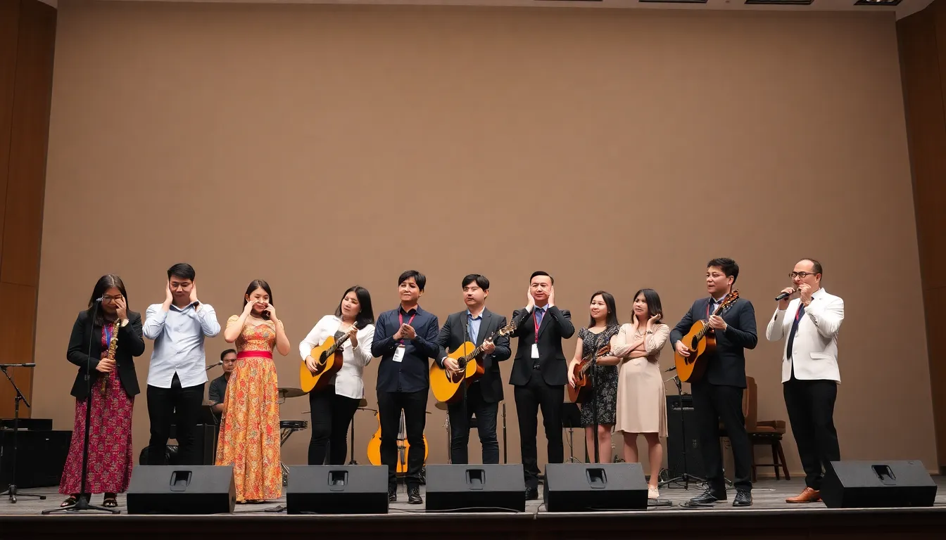 A vibrant stage is set, symbolizing the cultural diversity and artistic talent that will be celebrated during the Asia edition of Eurovision