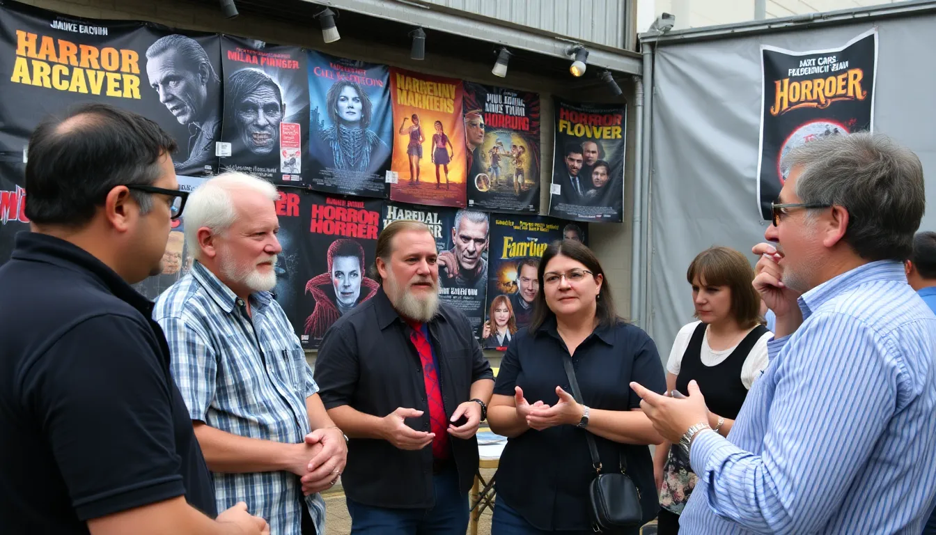 A vintage VHS tape of 'Faces of Death' prominently displayed, symbolizing the film's rise to notoriety and its impact on home viewing culture in the 1980s