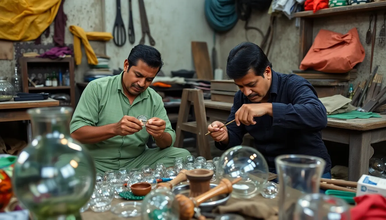 Skilled artisans work diligently, preserving traditional glassmaking techniques amidst rising costs and uncertainty in the market