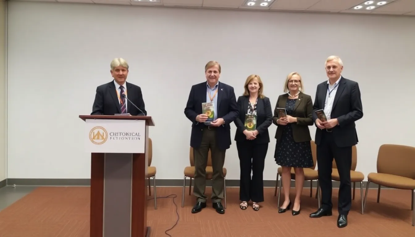 An audience engaged in a literary event, eagerly anticipating the announcement of the historical fiction prize winner and celebrating the contributions of the nominated authors