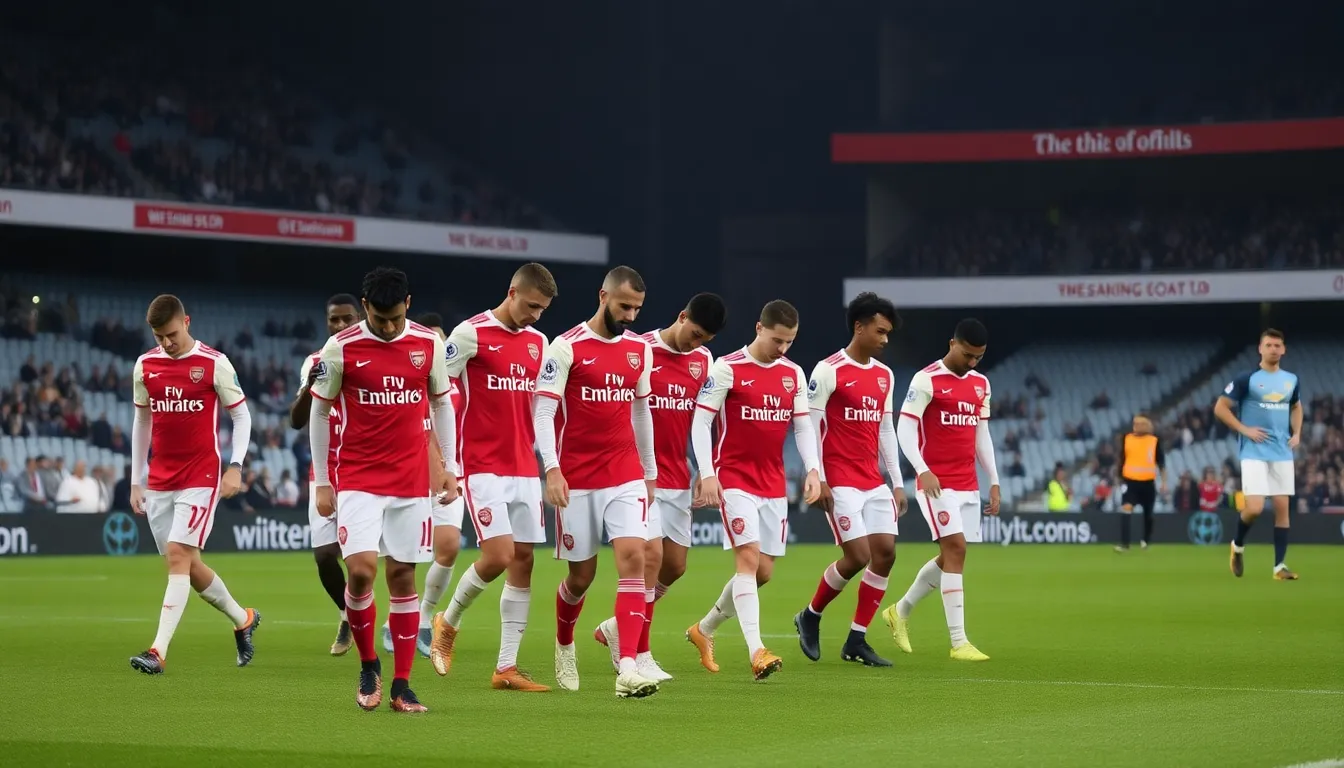 A view of the Emirates Stadium, where fans gather, expressing their concerns about the club's direction following recent setbacks