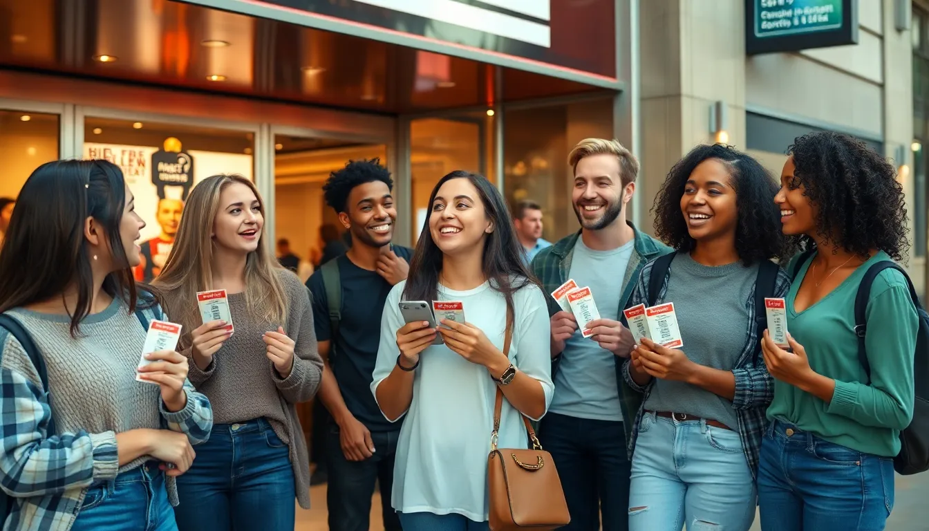 A diverse group of teenagers enjoying a film together, highlighting the social aspect of going to the movies as an experience