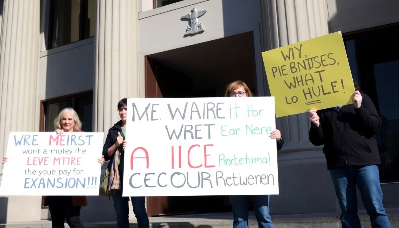 A protest gathering organized by environmental organizations, voicing concerns over the waiver of animal protections for oil drilling