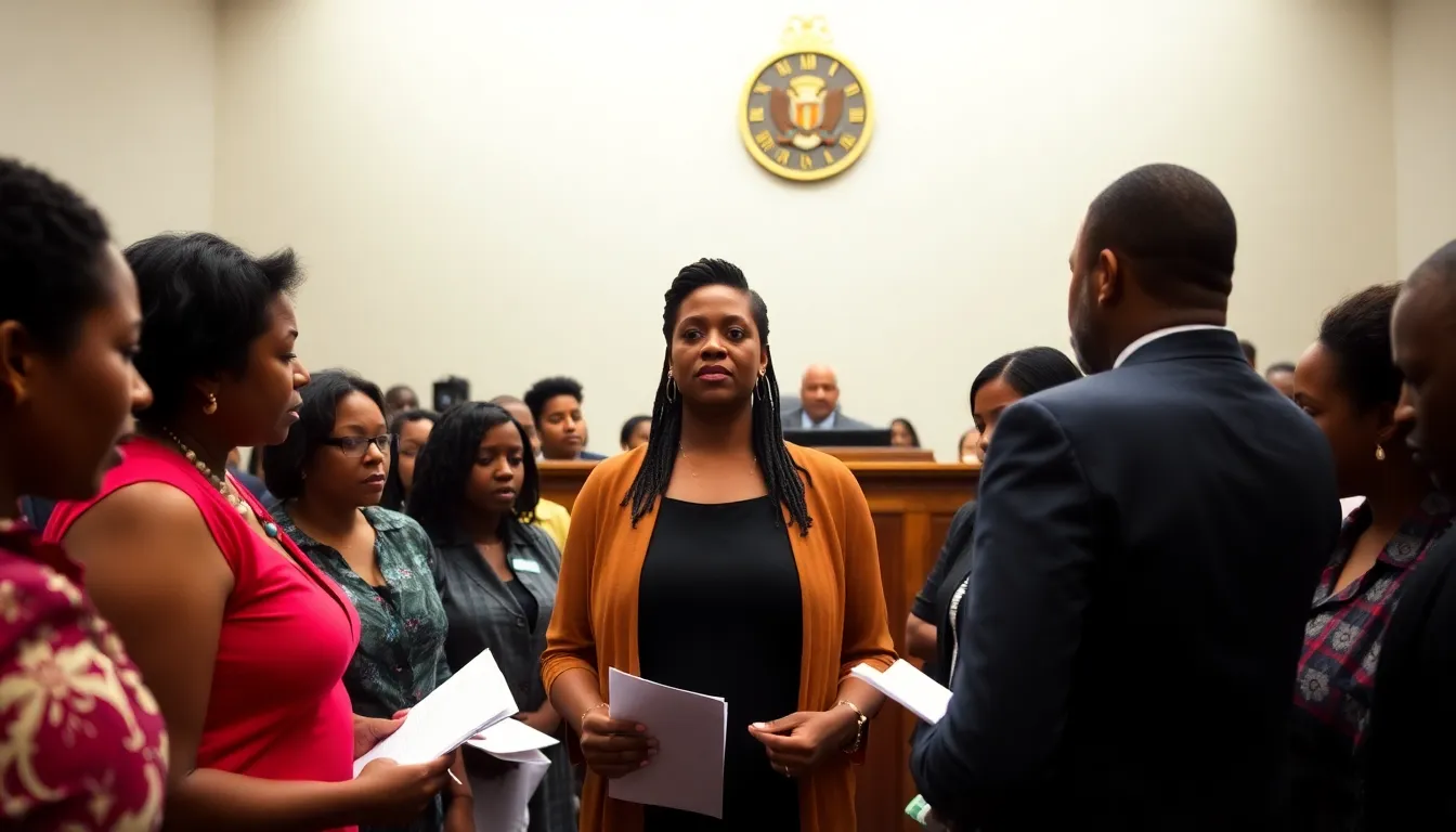 A group of advocates for women's rights gathers, emphasizing the need for legal protections and equality in a culture influenced by traditional values