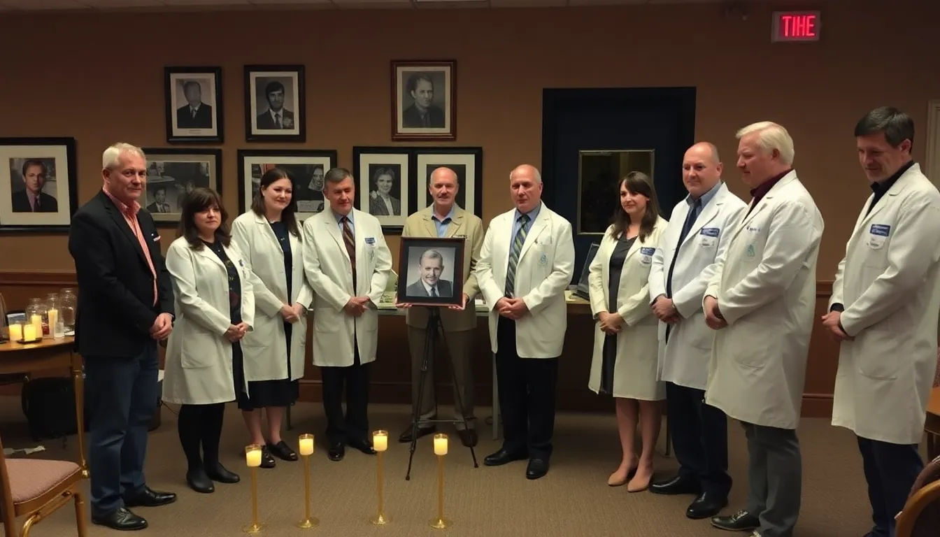 A group of forensic scientists gathers to honor the legacy of Henry C. Lee, reflecting on his significant contributions to the field during a memorial service.