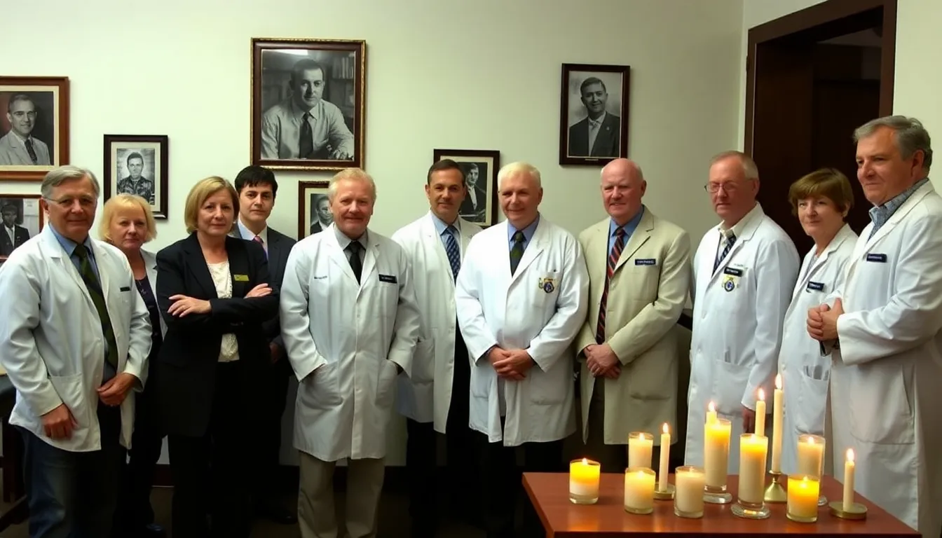 Law enforcement professionals engaged in a discussion about forensic evidence, reflecting on the impact of Henry C. Lee's legacy on modern criminal justice