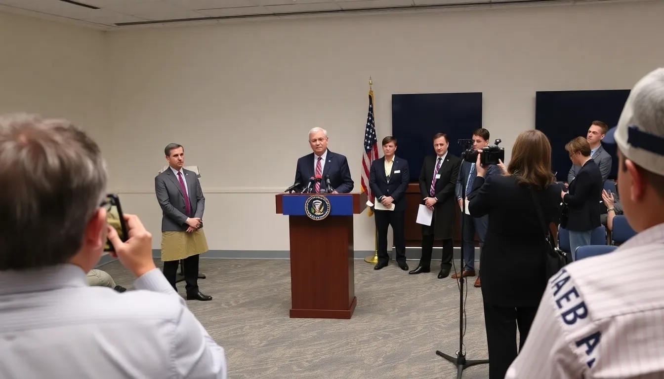 Health officials outlining the timeline for appointing new members to the Vaccine Advisory Committee in a press briefing
