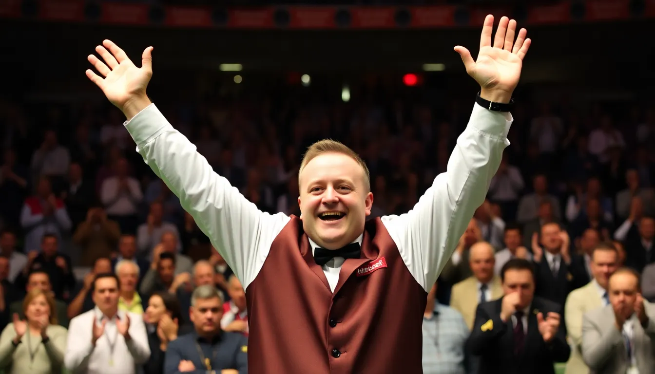 Higgins demonstrates his tactical prowess during a crucial frame, turning the match around and capturing the audience's excitement