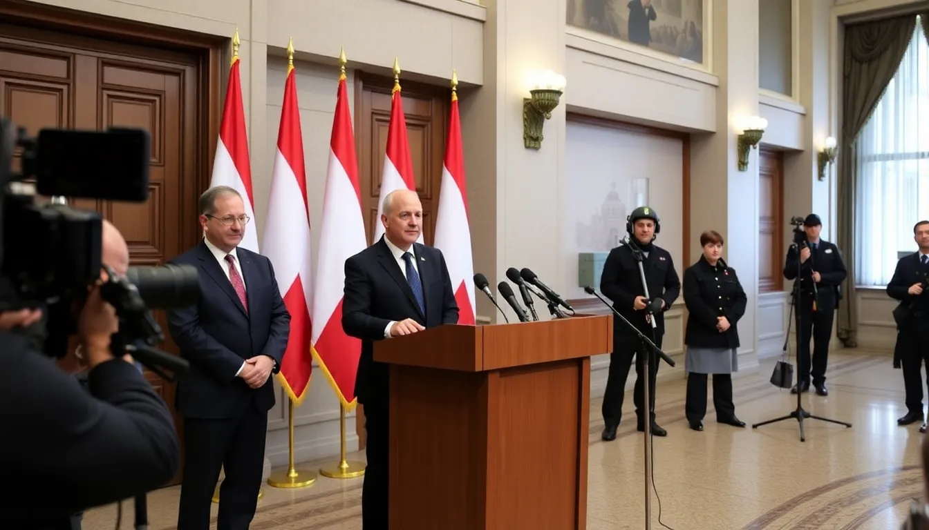 Hungarian authorities conduct a press conference to announce an alleged plot to sabotage a key gas pipeline, highlighting concerns over national security and energy stability ahead of the upcoming parliamentary elections.