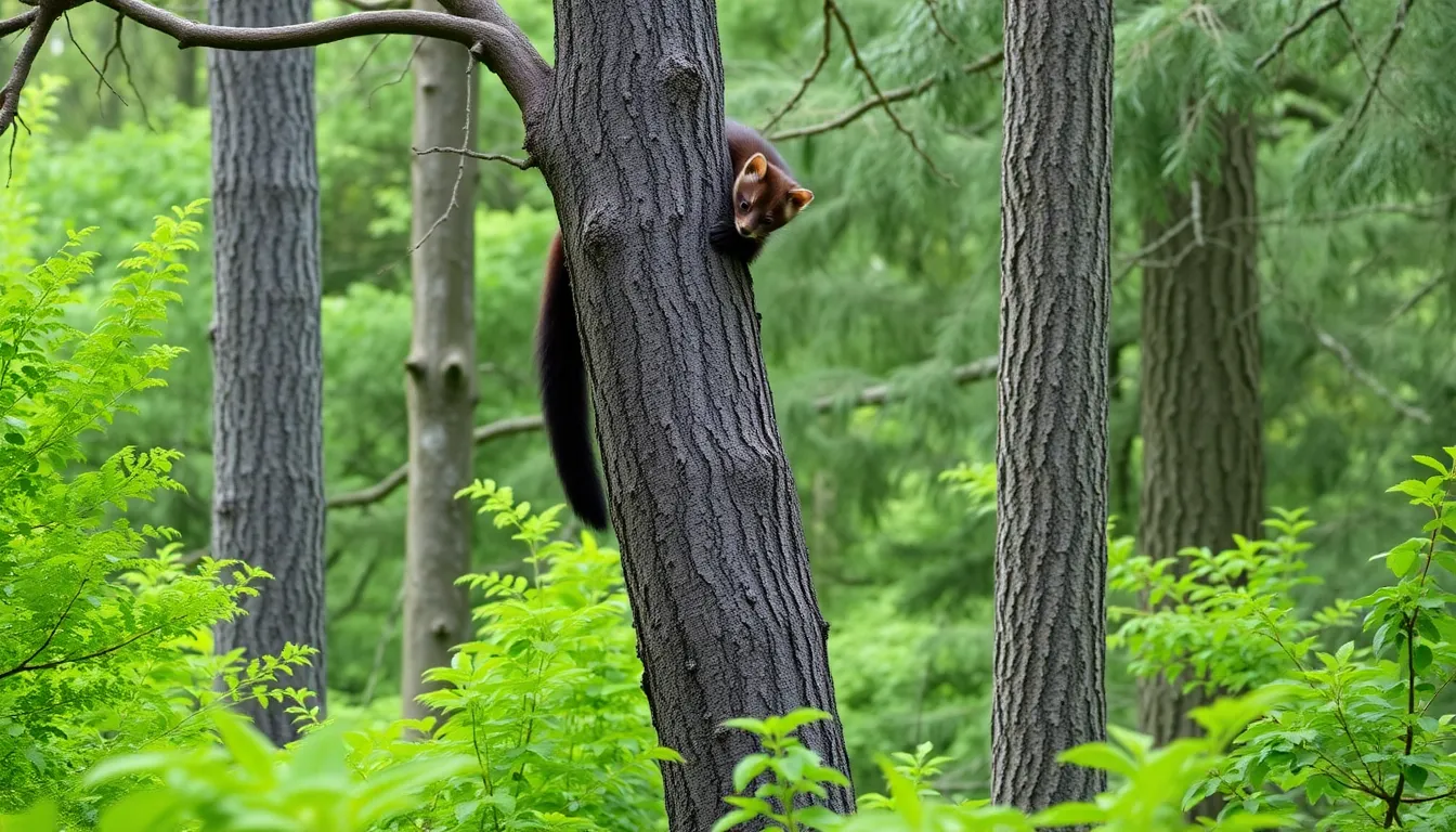 Wildlife experts discussing the positive trends in pine marten populations and the implications for successful breeding in the wild