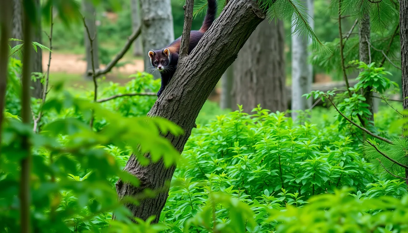Conservationists engaging with local communities to raise awareness about the ecological importance of pine martens and the need for their protection