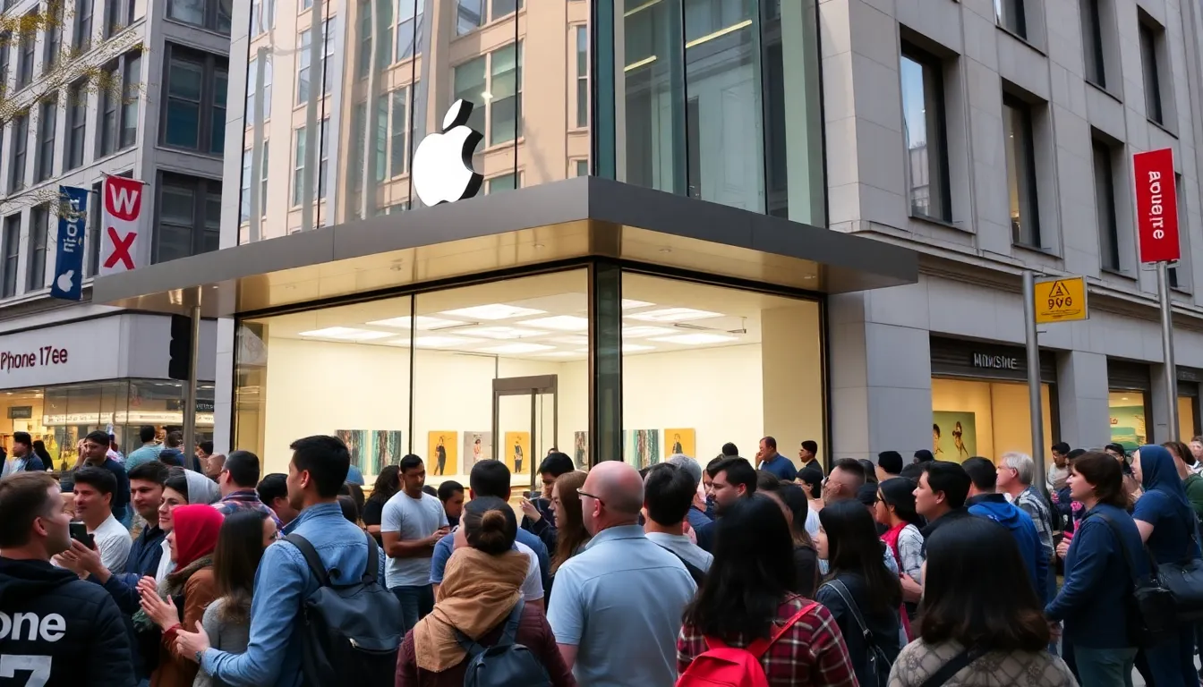A user interacts with the iPhone 17e, showcasing its intuitive interface and seamless performance, aimed at enhancing the everyday experience for a diverse audience