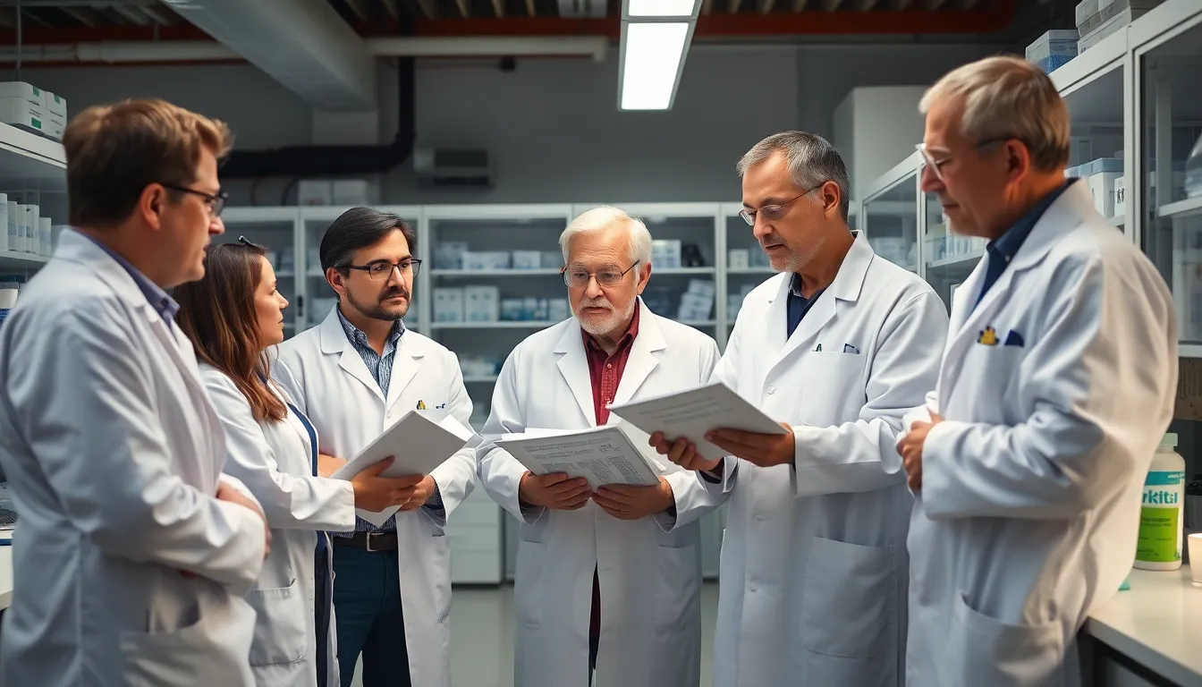 A group of scientists and researchers gather in a laboratory, reflecting on the legacy of Jesse Roth and discussing the future of diabetes research in light of his recent passing.