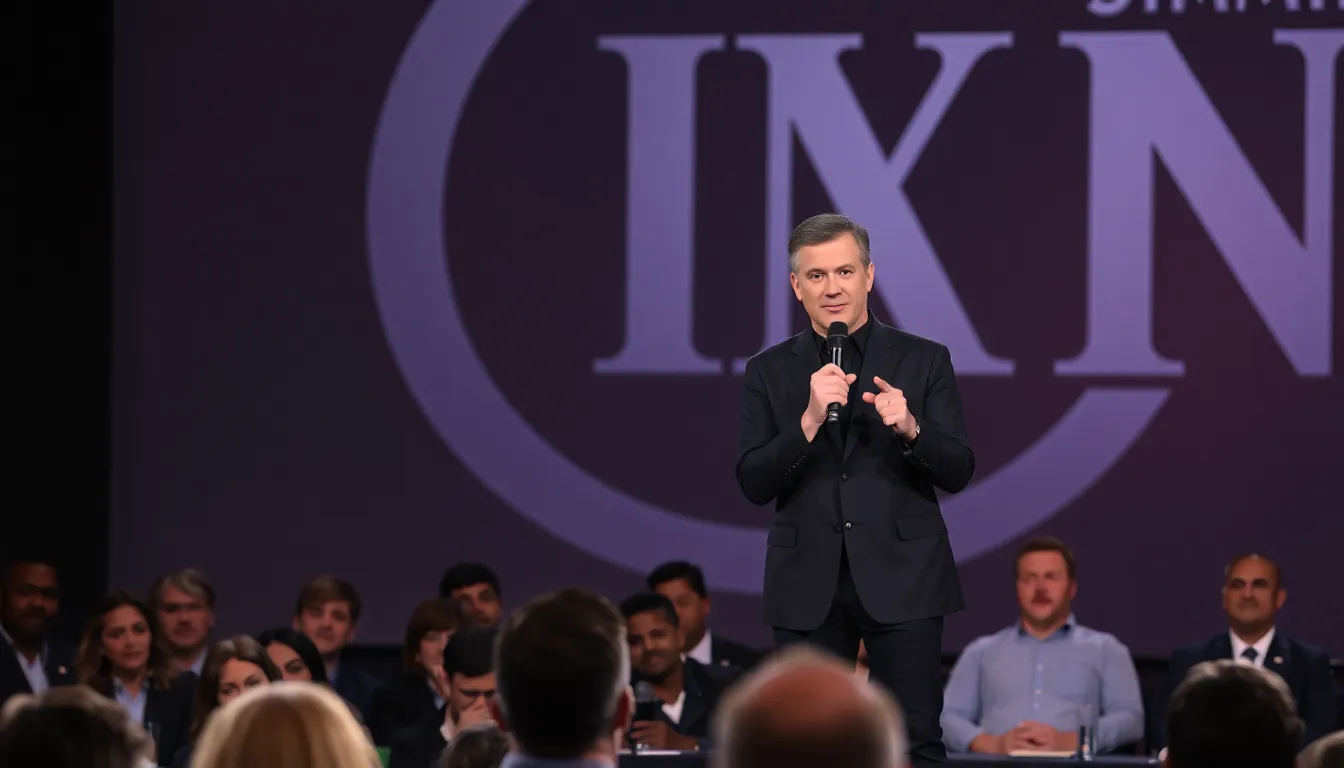 A diverse audience reacting with laughter and applause to Kimmel's comedic commentary on current political events, showcasing the impact of humor on public sentiment