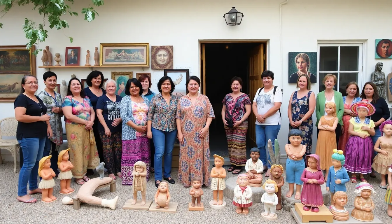 A gathering of artists and admirers celebrating the legacy of Josefina Aguilar, reflecting on her influence on contemporary Mexican artistry and cultural identity