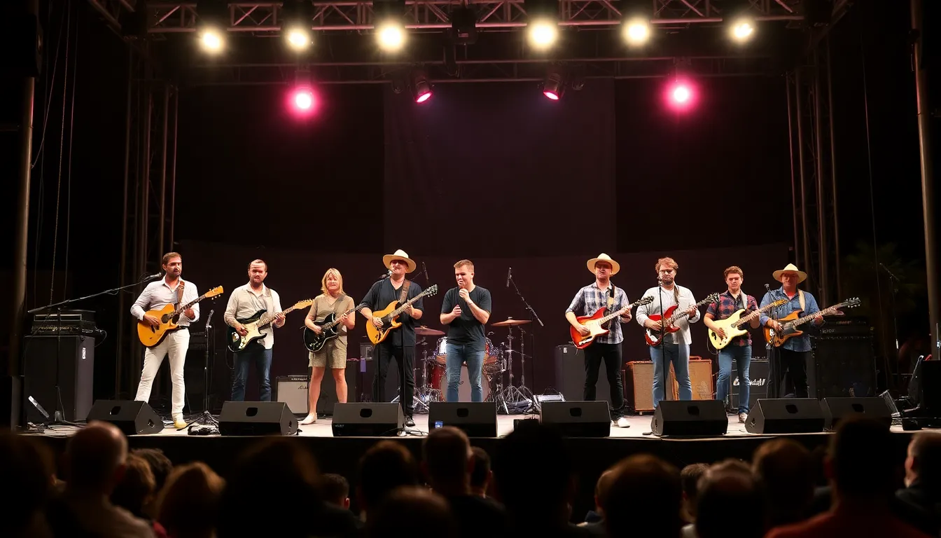 Katseye performs on stage during a rehearsal for their upcoming Coachella appearance, showcasing their new lineup and sound.