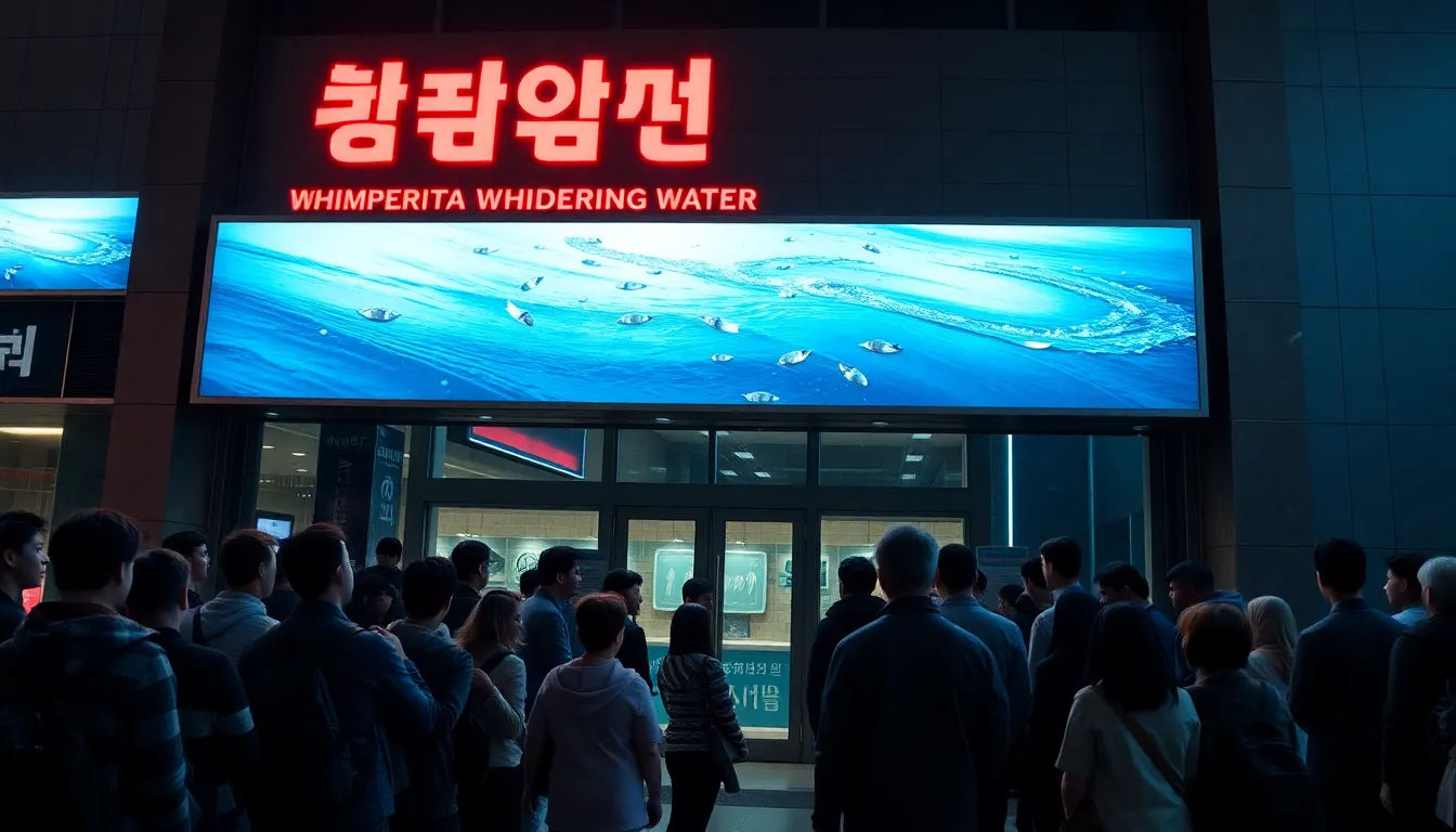 Crowds gather outside a cinema in South Korea, eagerly waiting to buy tickets for the blockbuster film Salmokji Whispering Water, which has topped the weekend box office.