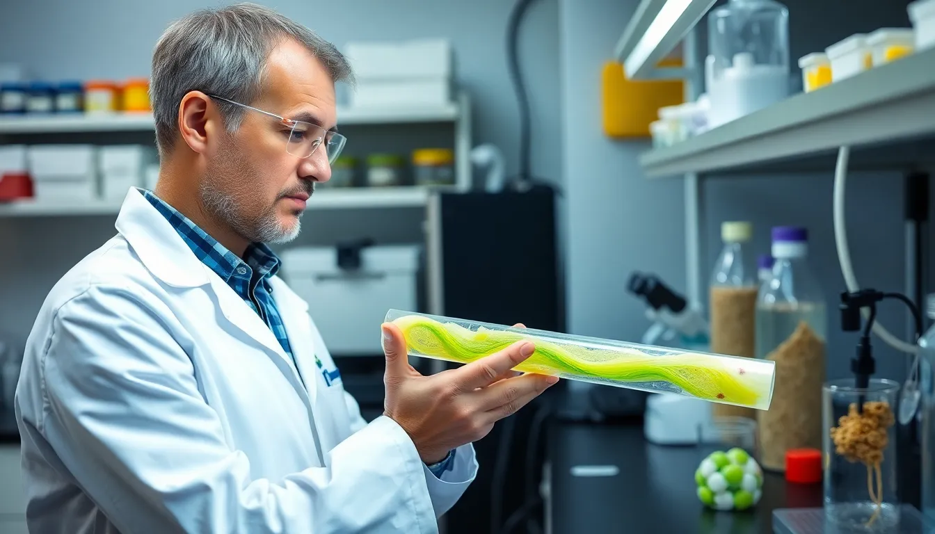 A team of researchers collaborates in a laboratory, exploring advancements in labgrown food technology to improve nutritional options for children