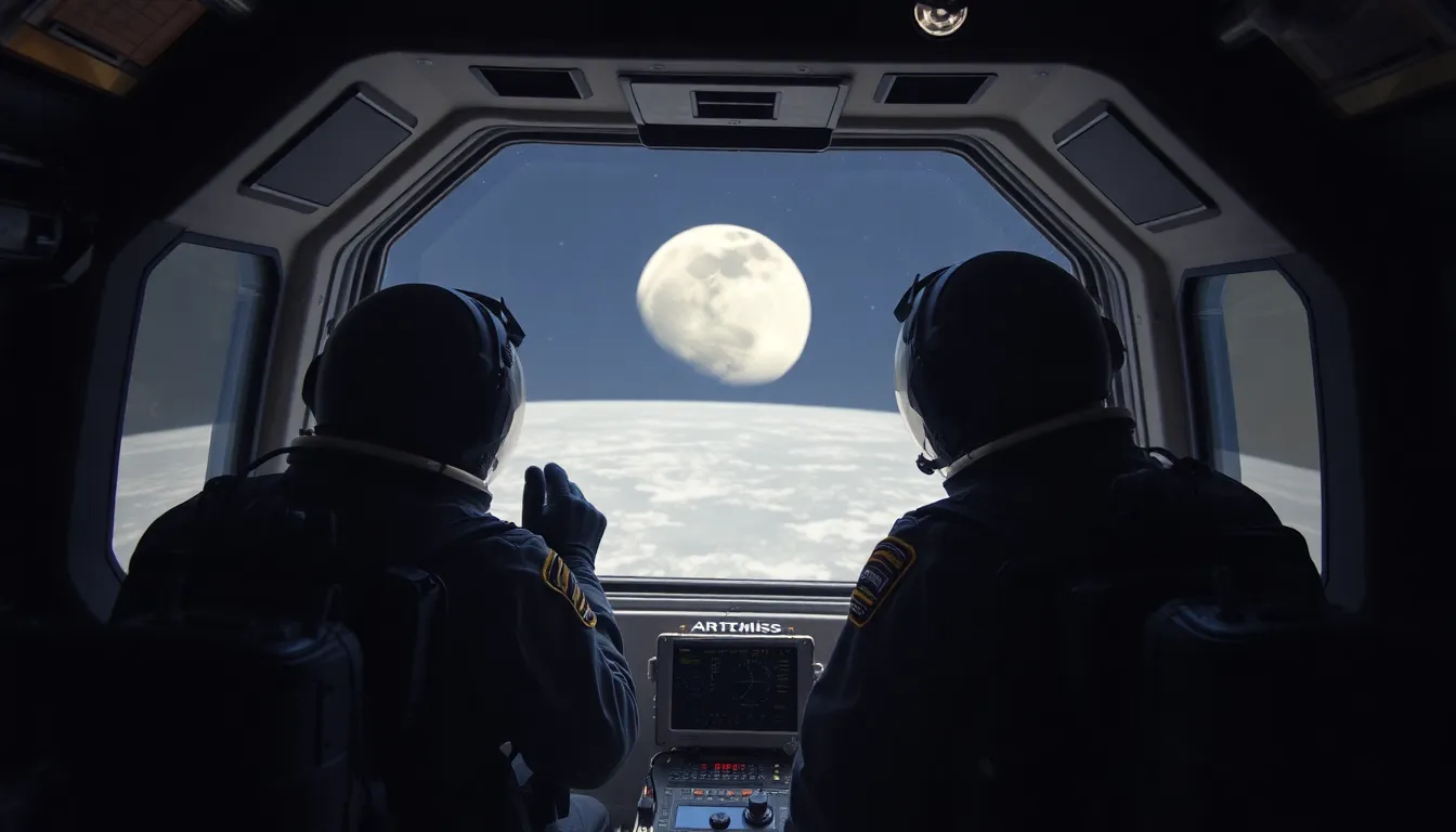 Astronauts aboard the Artemis spacecraft experience a communication blackout as they pass behind the Moon, highlighting the challenges of deep space missions.