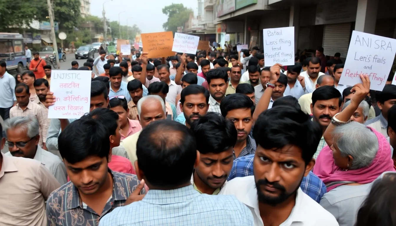 Human rights activists rallying in support of the victims' families, advocating for systemic changes to prevent future acts of mob justice