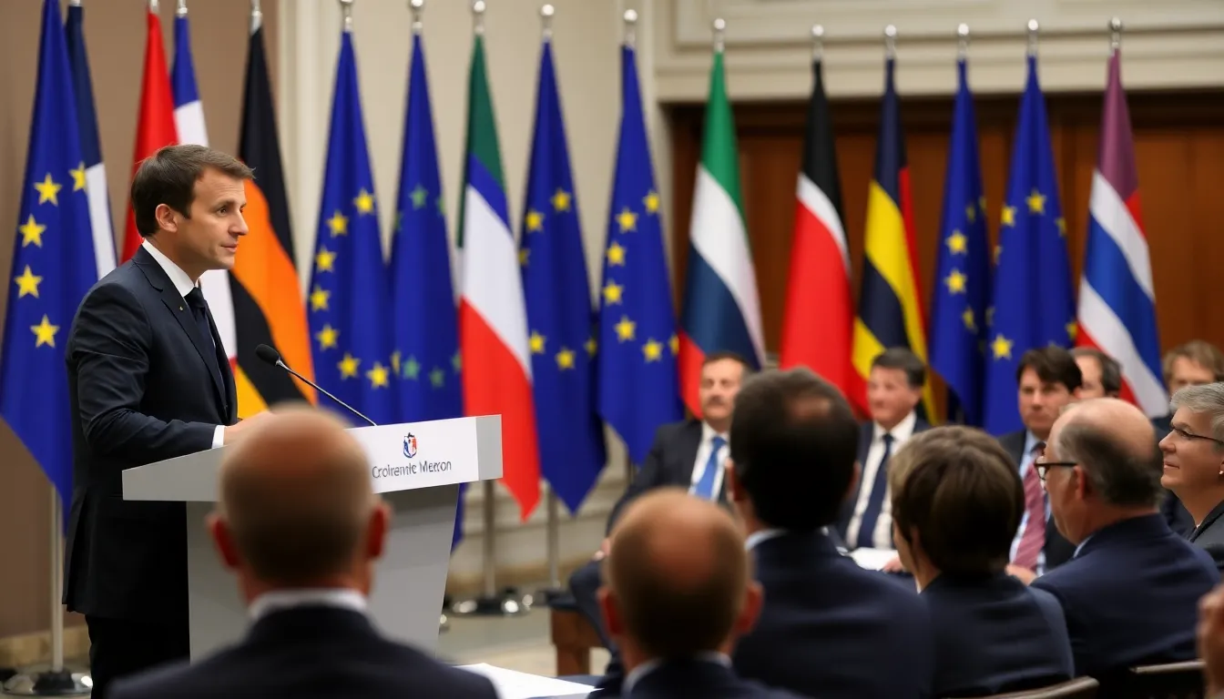 A gathering of diplomats from France, Germany, and the United Kingdom emphasizing their united stance against unilateral actions by the U.S. regarding Iran
