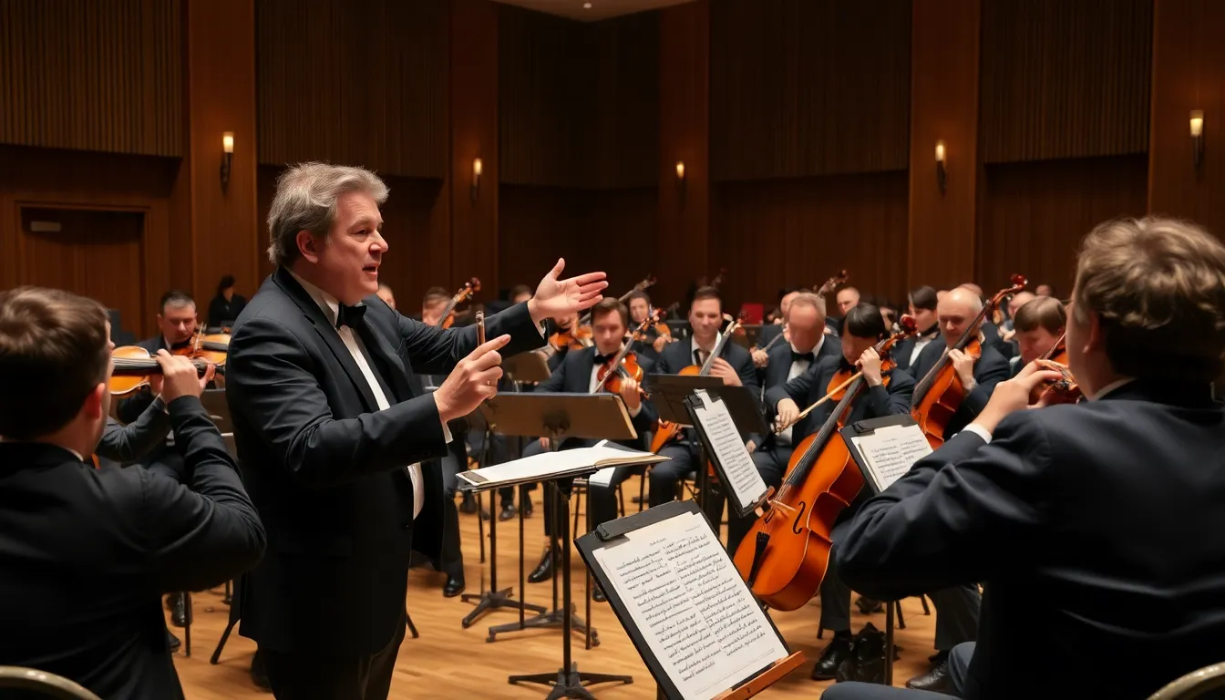 Audiences immersed in the experience of Mahler's symphonies at a concert hall, reflecting the growing interest in his music sparked by Bychkov's interpretations