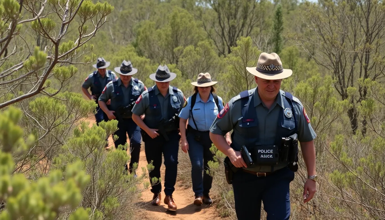 Helicopters and drones flying over the remote area as part of the extensive search efforts for the child