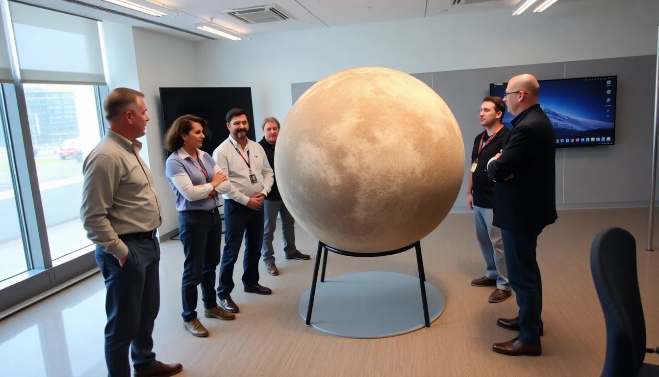 A graphic representation of the Artemis program, illustrating the planned lunar missions and international collaboration aimed at returning humans to the Moon
