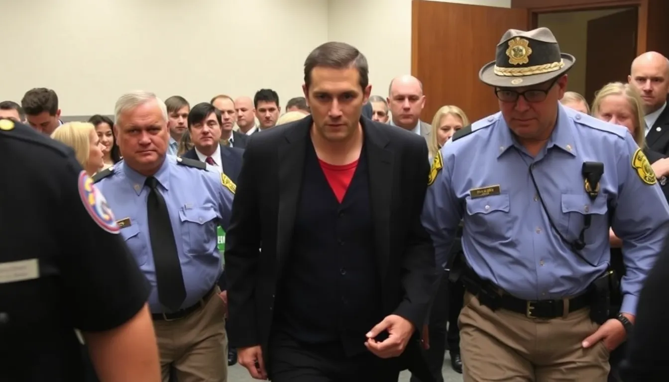 Nathan Chasing Horse is escorted out of the courtroom after being sentenced to 37 years in prison for multiple counts of sexual assault.
