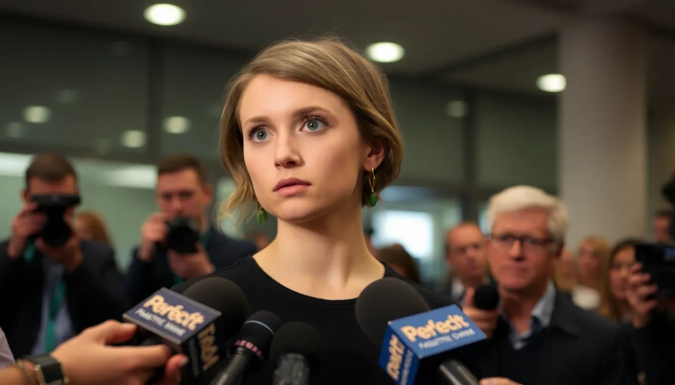 Millie Bobby Brown attends a press event, looking thoughtful as she discusses her recent exit from the Netflix film 'Perfect' amid creative differences.