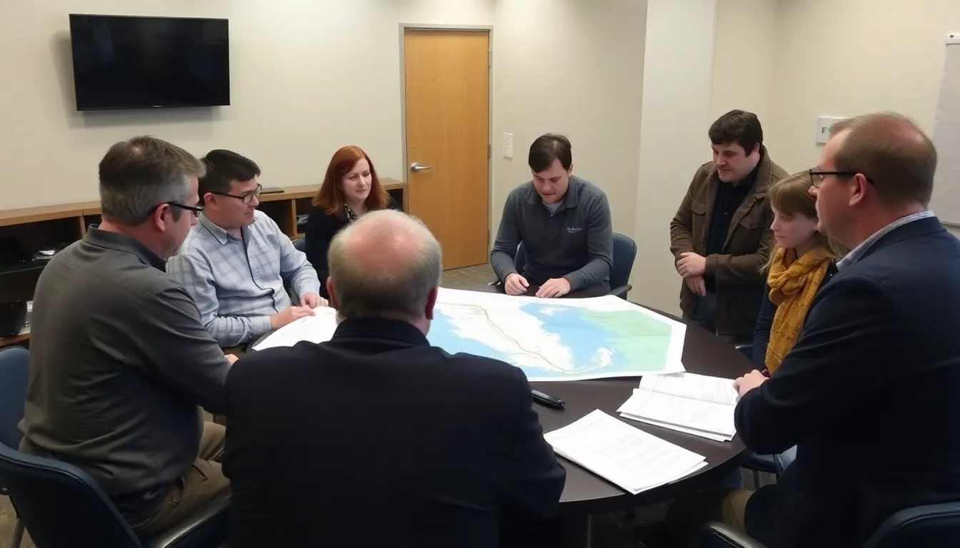 Stakeholders from various sectors, including government and environmental organizations, engage in heated discussions about the feasibility of the dam proposal and its ecological implications