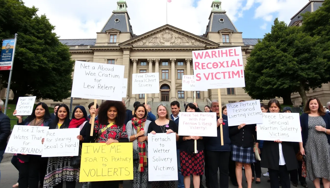 A gathering of advocacy groups in New Zealand, expressing their views on the need to honor wartime victims without provoking international disputes