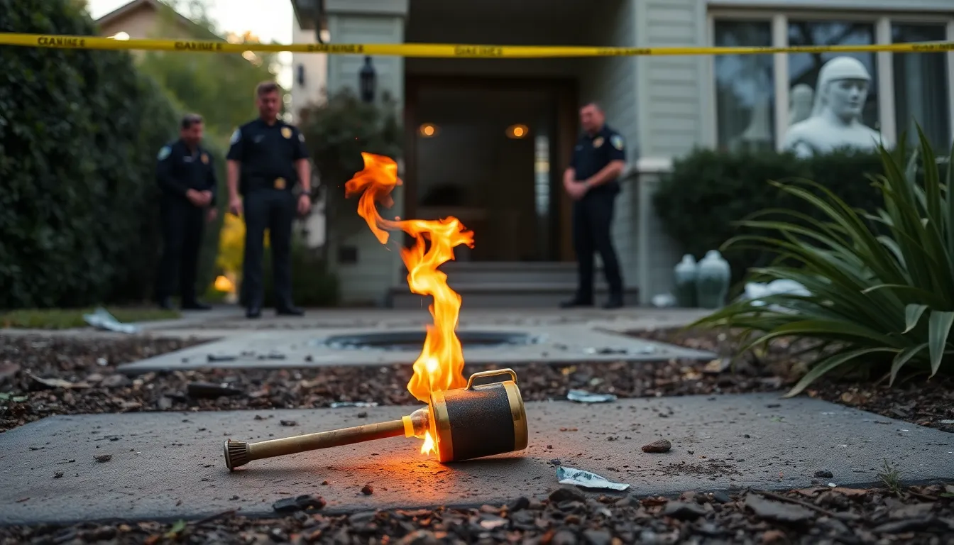 A scene depicting heightened security at a tech event, showcasing the visible impact of recent violence against highprofile figures in the technology sector