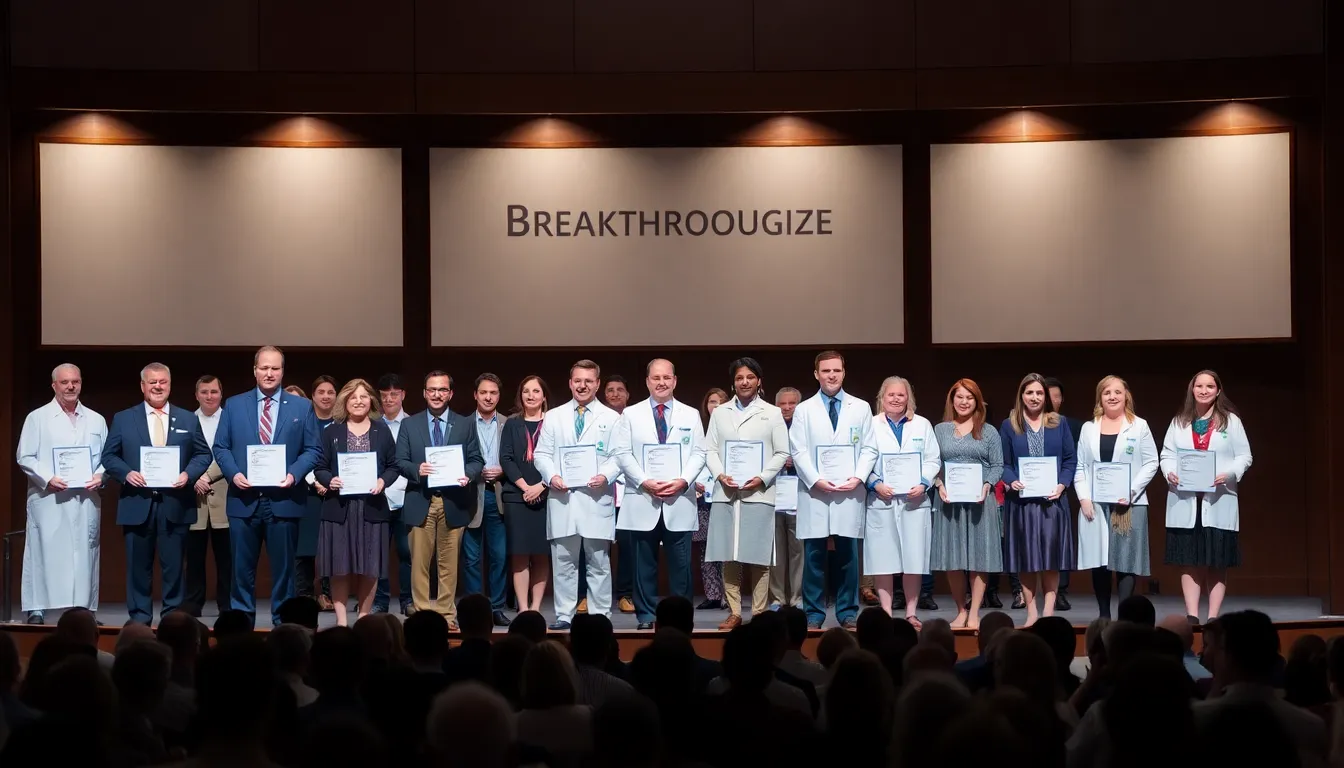 Award recipients celebrating their achievements at the Oscars of Science, representing the diverse contributions of the scientific community to global challenges
