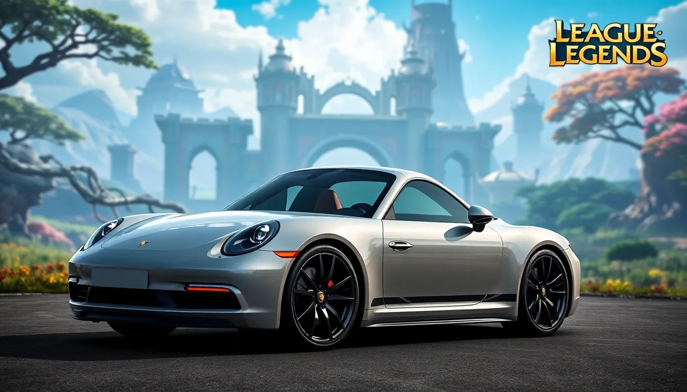 A group of gaming enthusiasts gathered at an event, eagerly participating in activities that celebrate the crossover between Porsche and League of Legends Wild Rift