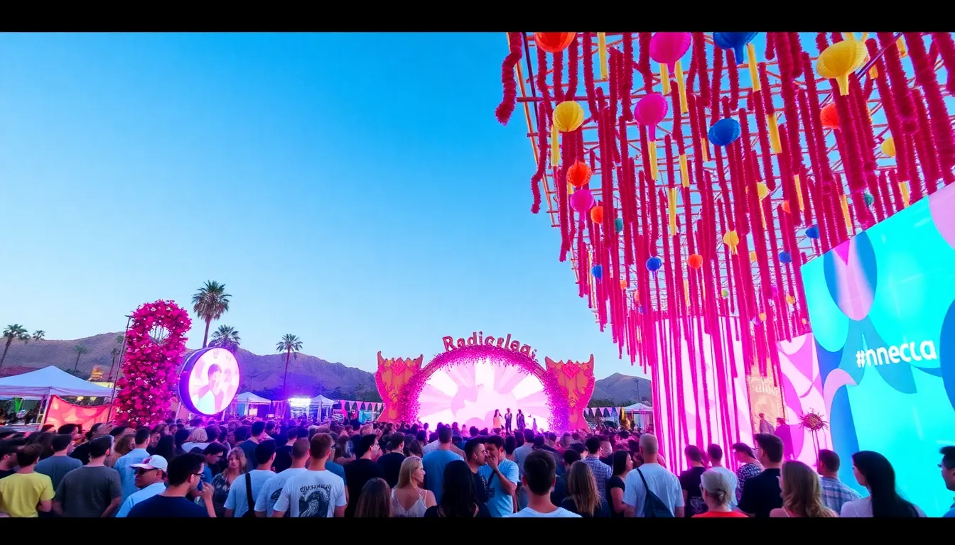 An artistic installation representing the fusion of music and visual art, showcasing elements inspired by Radiohead's iconic albums 'Kid A' and 'Amnesiac'