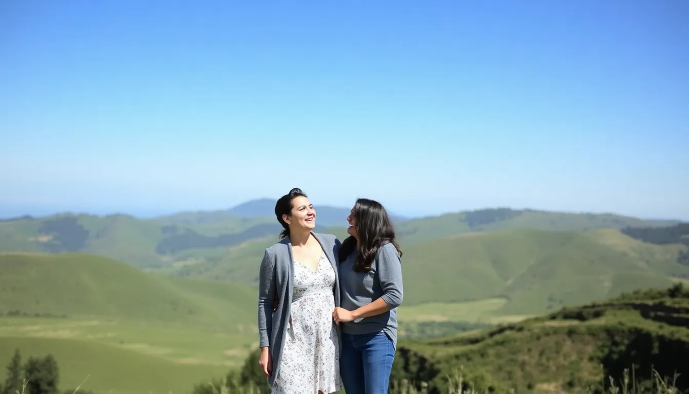Characters engaged in heartfelt conversations at a quaint local café, highlighting the film's focus on personal connections and cultural experiences