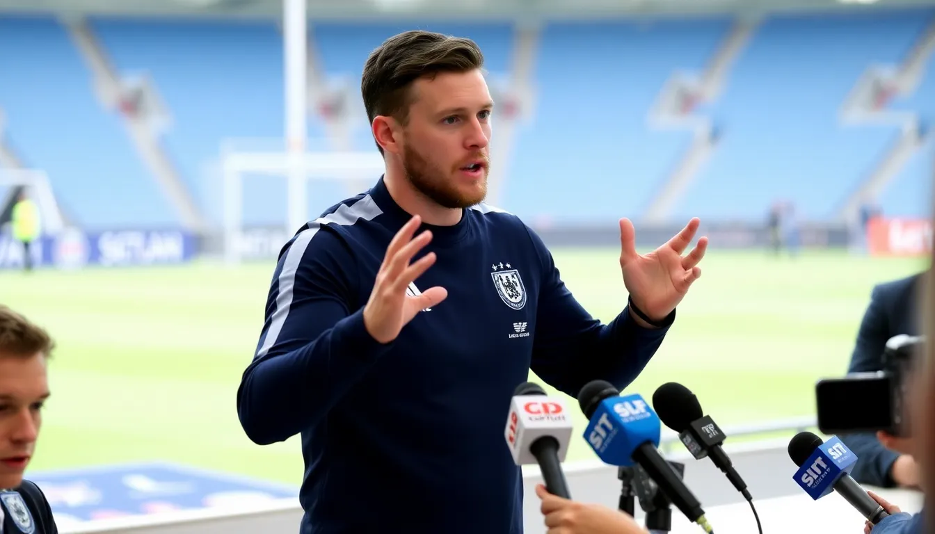 Scotland's captain Andy Robertson speaks to reporters, expressing frustration over the team's recent defeats to Japan and England, as he emphasizes the need for improvement and resilience.