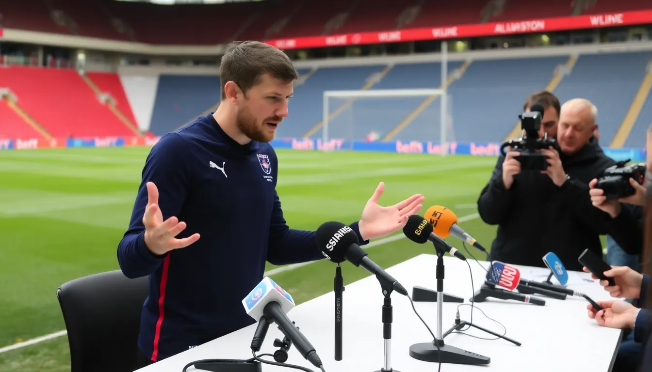 A tense moment as Scotland's players discuss strategies and tactics following their losses to Japan and England