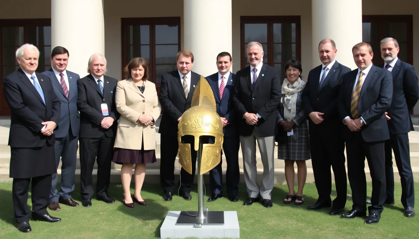 Law enforcement officers discuss strategies for combating art theft, reflecting the ongoing collaboration needed to protect cultural artifacts worldwide