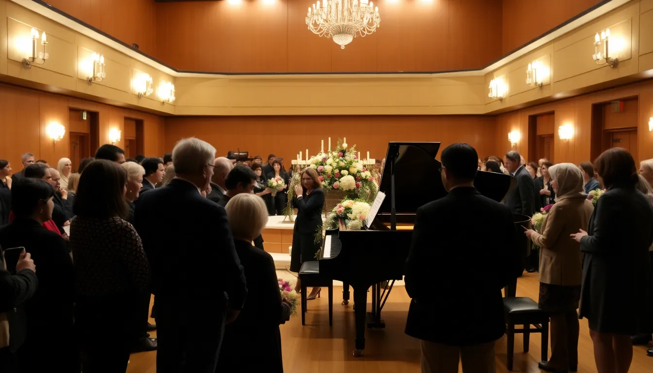 A historic photograph capturing the moment when Slenczynska studied under Sergei Rachmaninoff, symbolizing a pivotal mentorship in music history